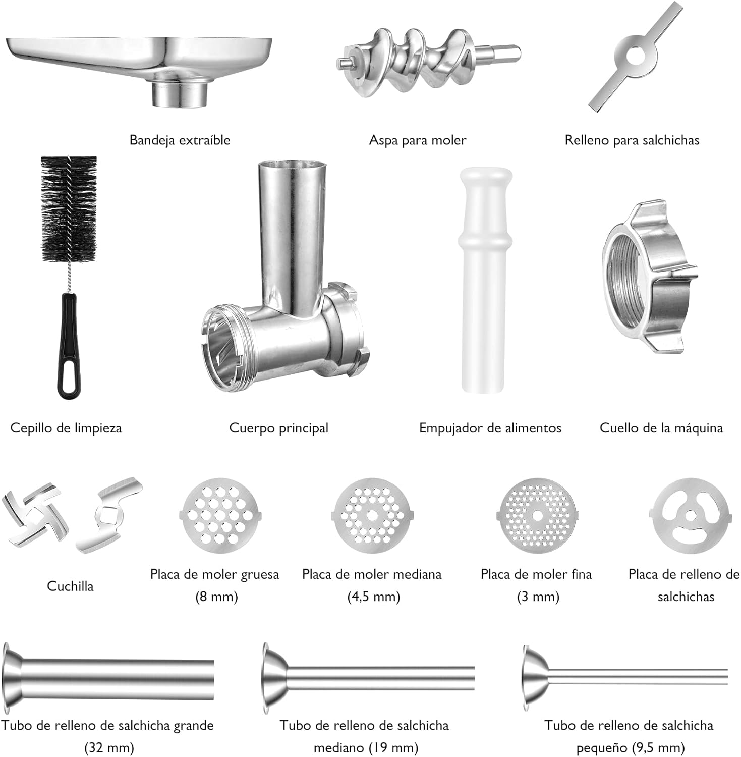Accesorios AMZCHEF para picadora Accesorios AMZCHEF para picadora
